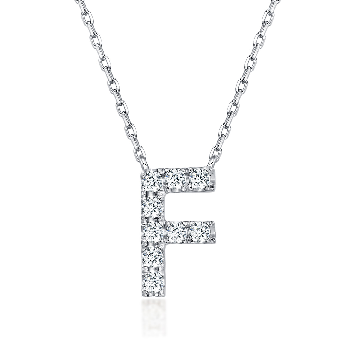 Initial Diamond Necklace - F