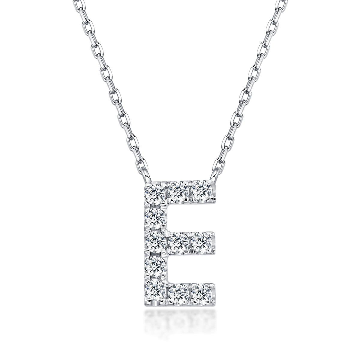 Initial Diamond Necklace - E