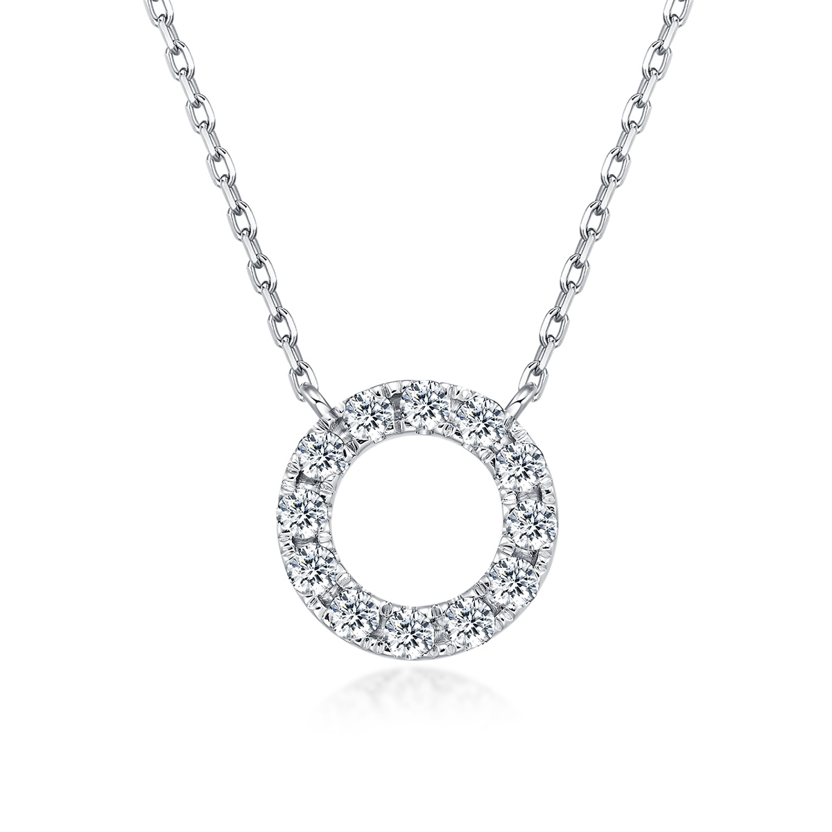 Initial Diamond Necklace - O