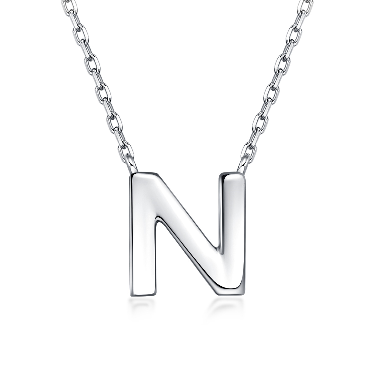 Initial White Gold Necklace - N