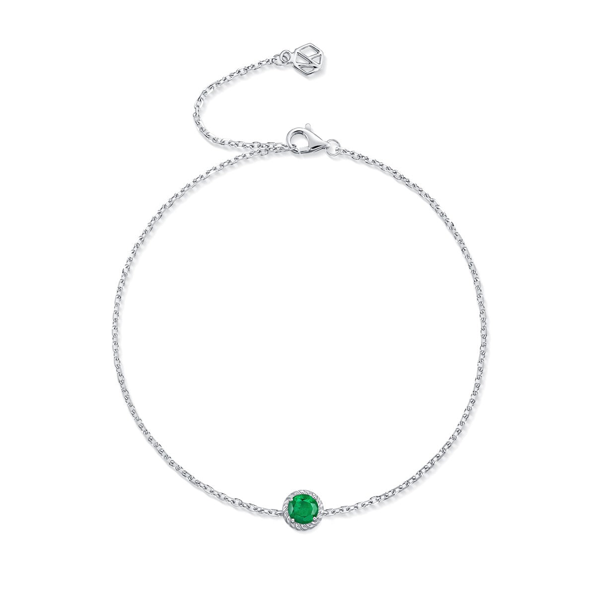 May Birthstone Green Emerald Bracelet