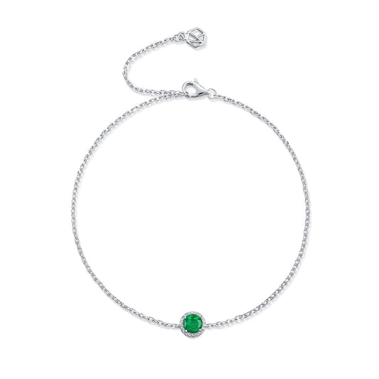 May Birthstone Green Emerald Bracelet