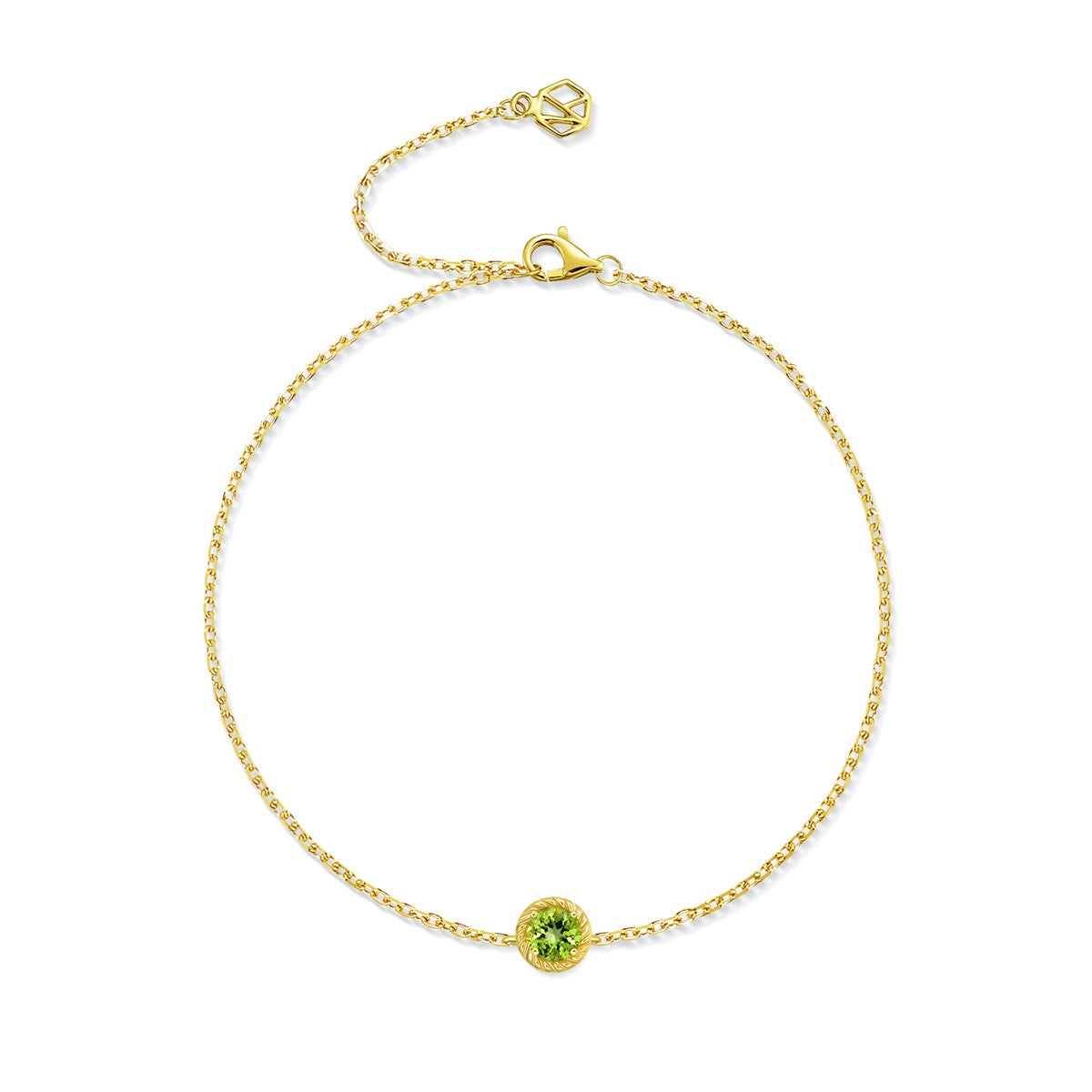 August Birthstone Peridot Bracelet