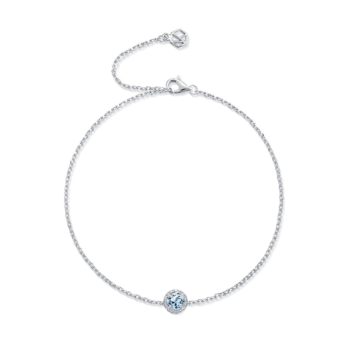 March Birthstone Aquamarine Bracelet