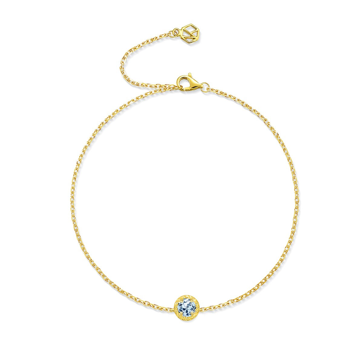 March Birthstone Aquamarine Bracelet