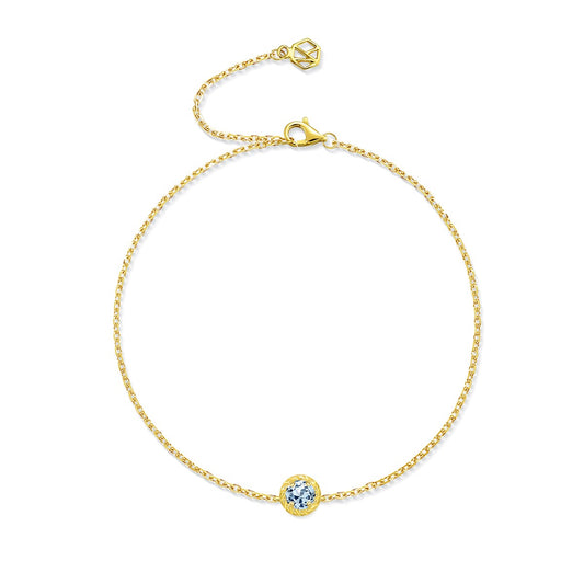 March Birthstone Aquamarine Bracelet