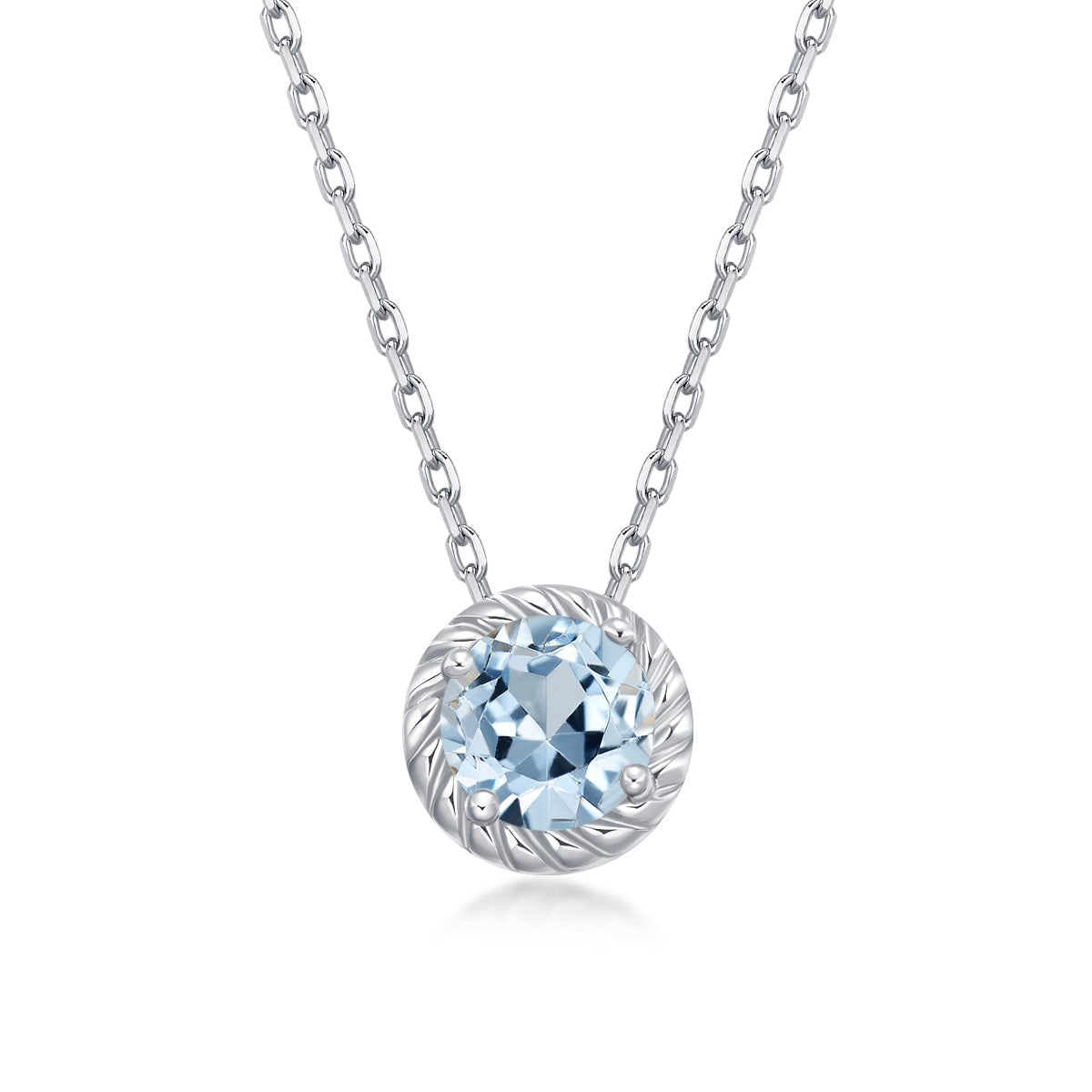 March Birthstone Nature  Aquamarine Necklace