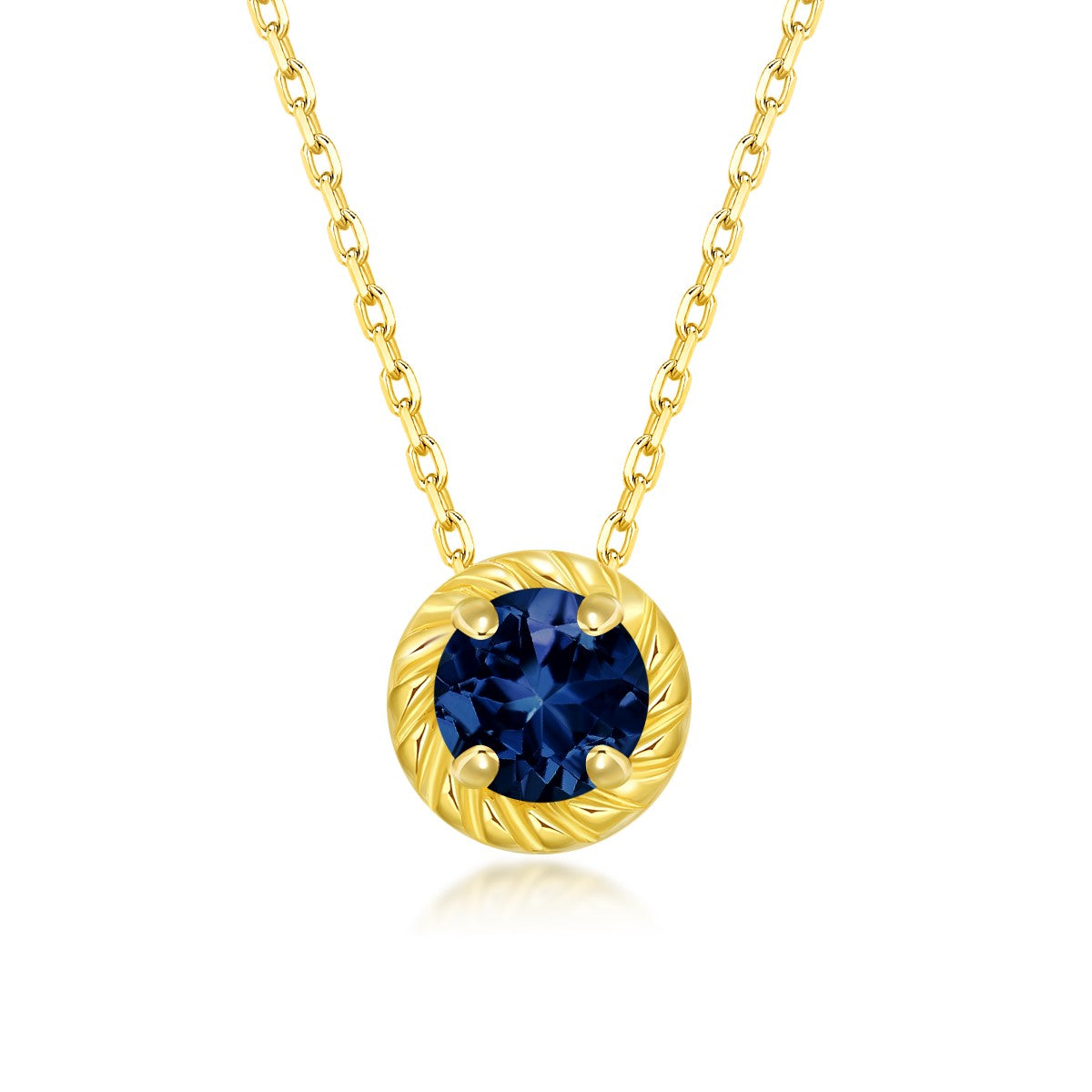 September Birthstone Sapphire Necklace