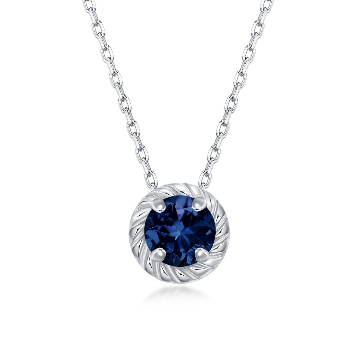 September Birthstone Sapphire Necklace