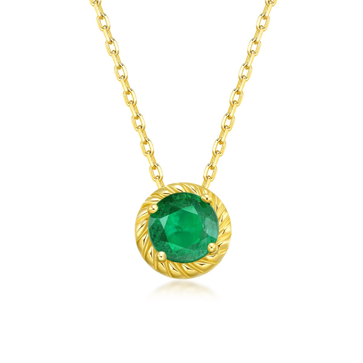 May Birthstone Nature  Emerald Necklace