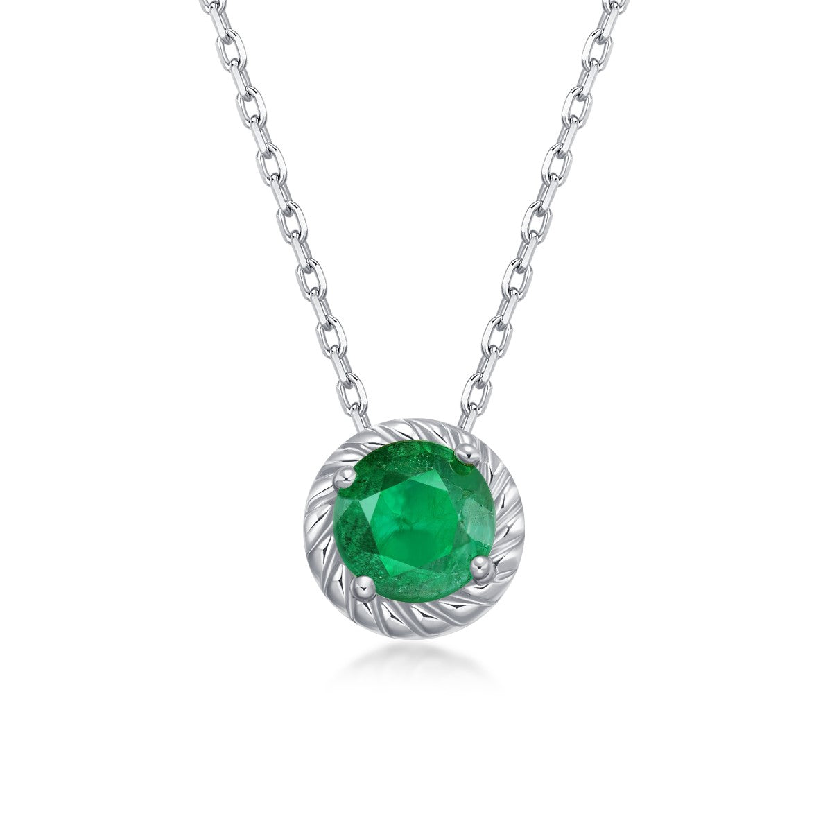 May Birthstone Nature  Emerald Necklace