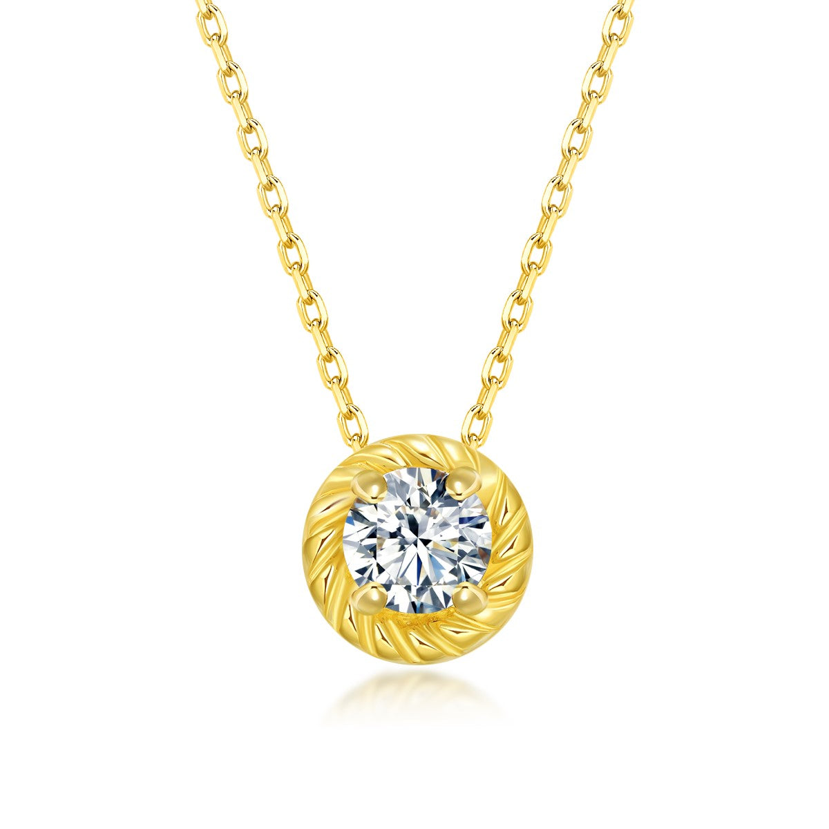 April Birthstone Nature Diamond Necklace