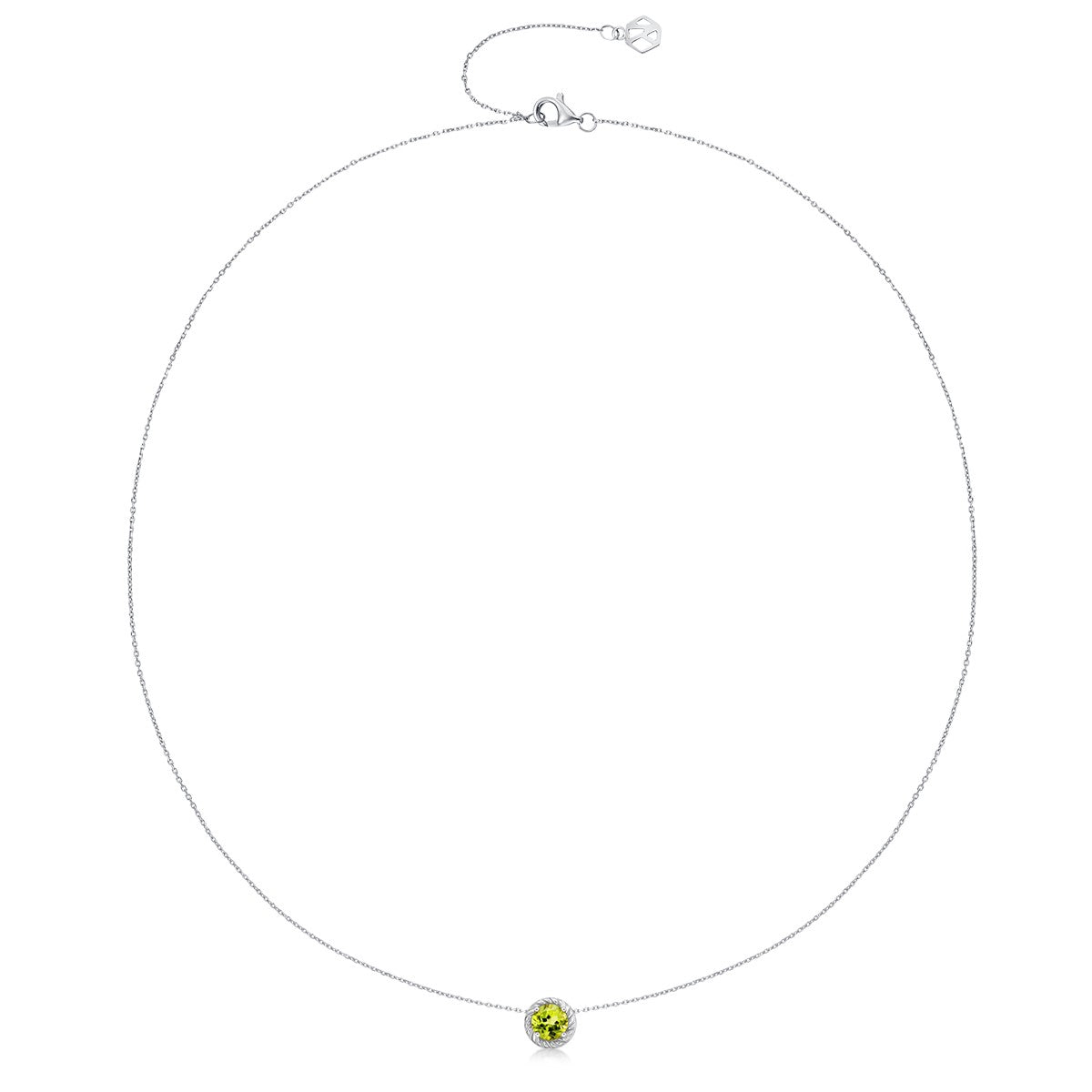 August Birthstone Nature Peridot Necklace