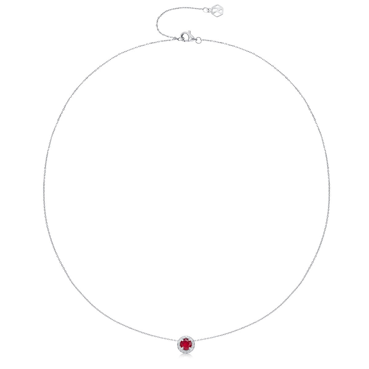 July Birthstone Ruby Necklace