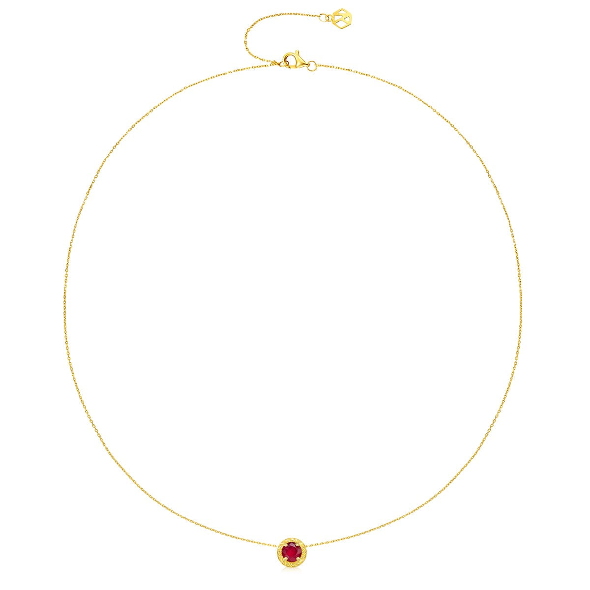 July Birthstone Ruby Necklace