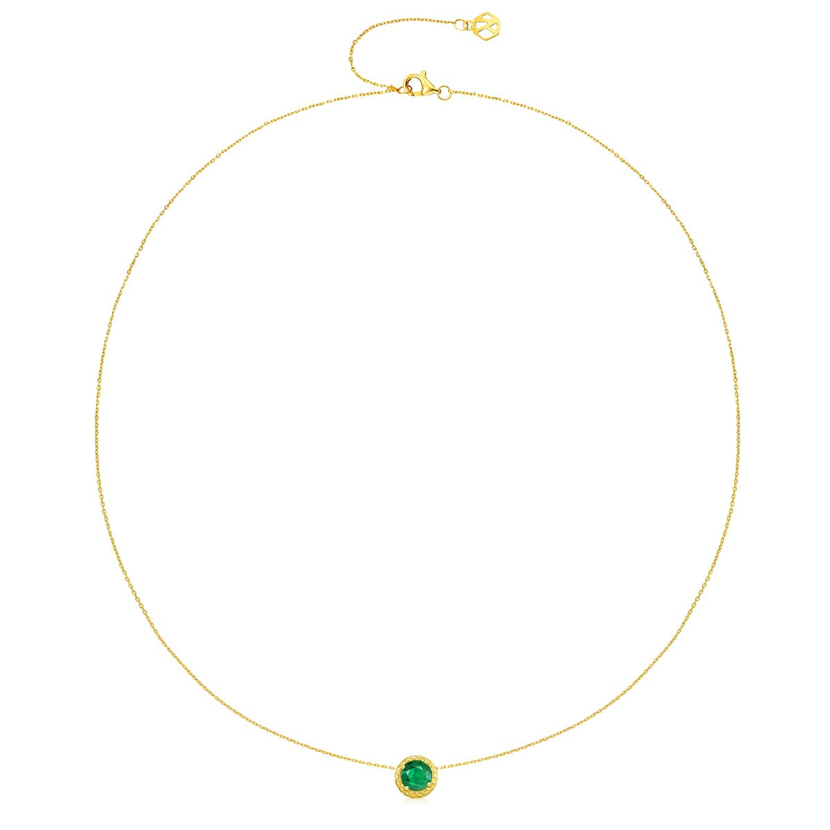 May Birthstone Nature  Emerald Necklace