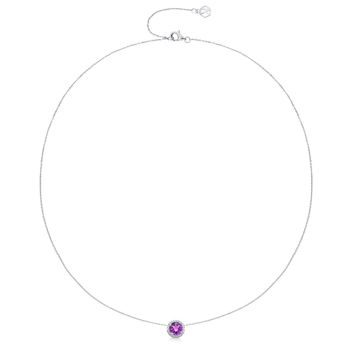 February Birthstone Nature Amethyst Necklace