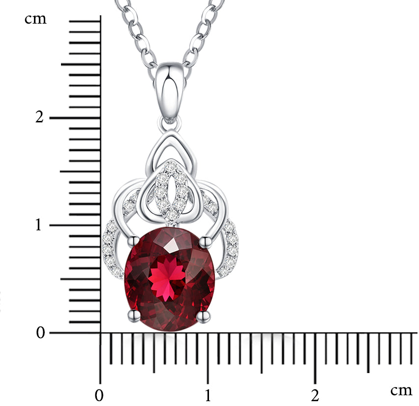 Nature Garnet Pendant With Diamond