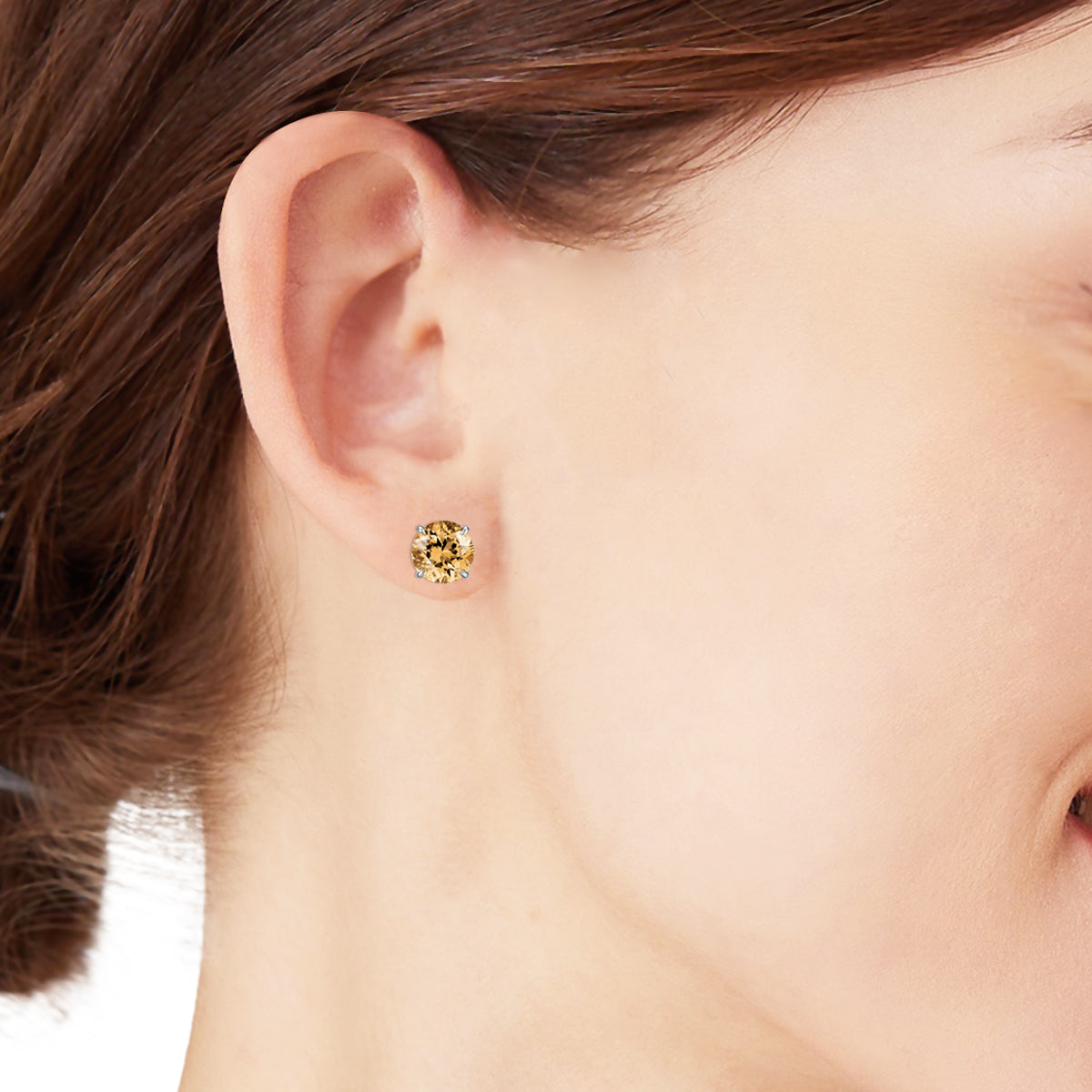 Nature Brilliant Citrine Earring