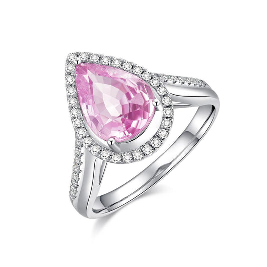 Nature Baby Pink Sapphire Ring