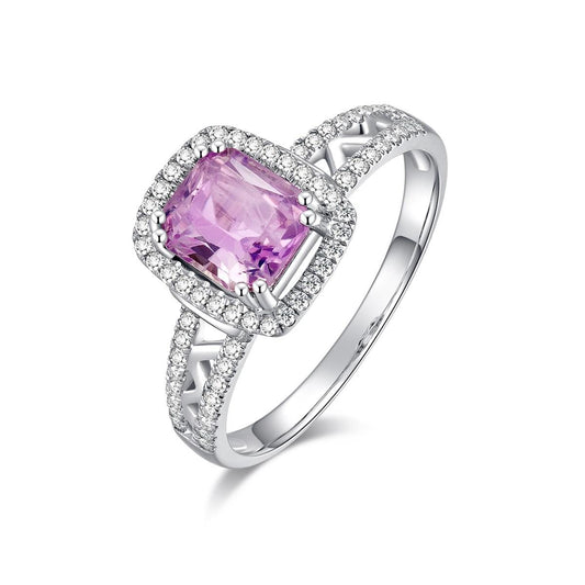 Natural Baby Pink Sapphire Ring at Kalosgem