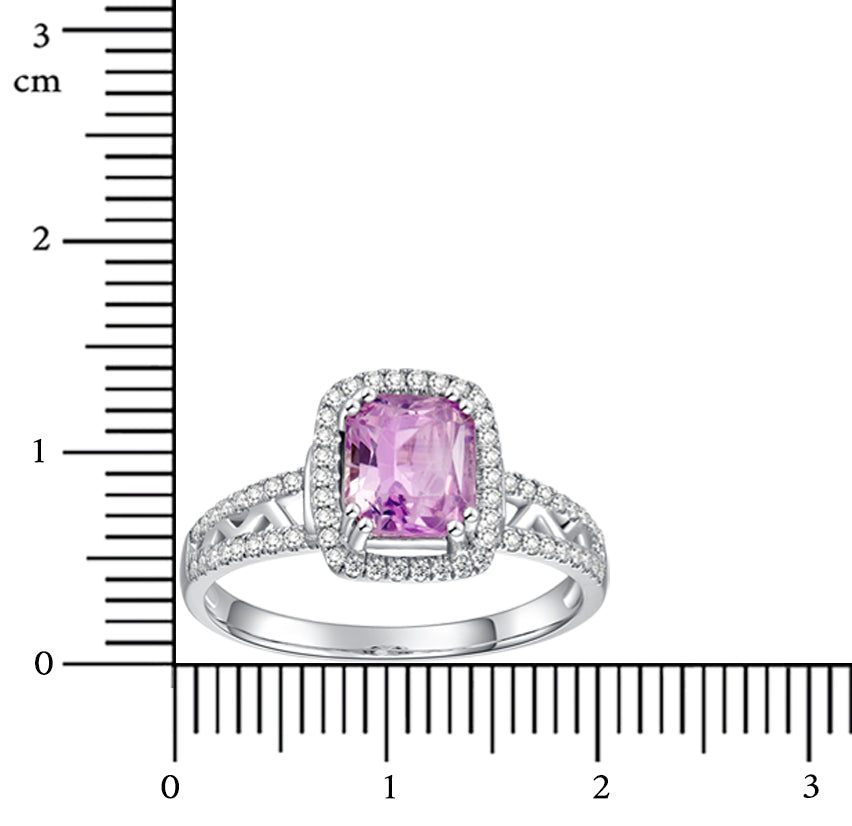 Natural Baby Pink Sapphire Ring at Kalosgem