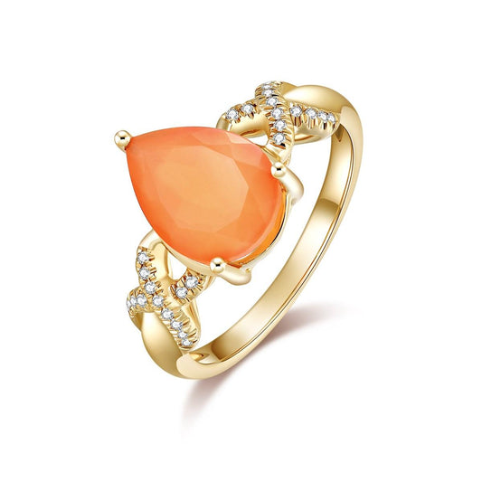 Nature Fire Opal Ring