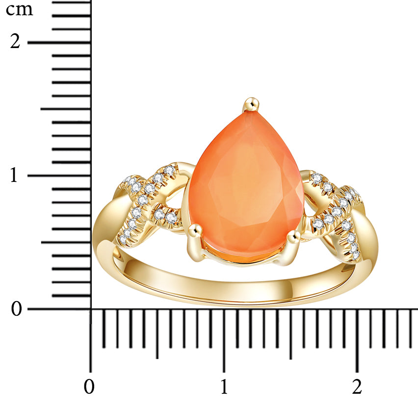 Nature Fire Opal Ring