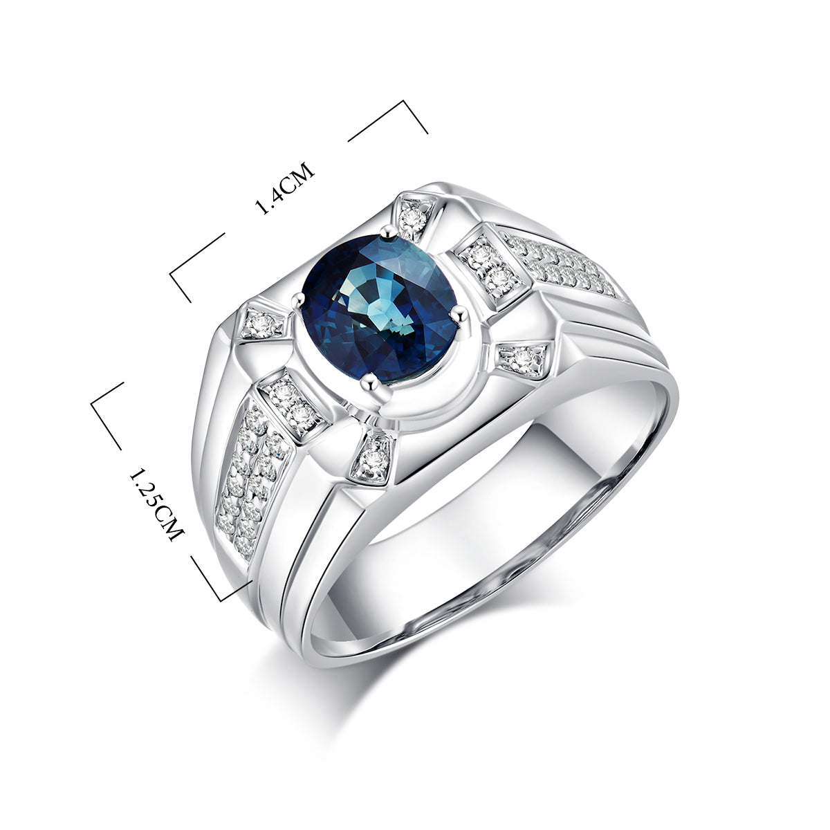 Blue Sapphire Ring - 1.763 cts