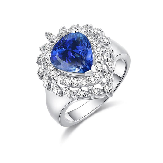 3.01ct Luxurious Nature Blue Sapphire Ring