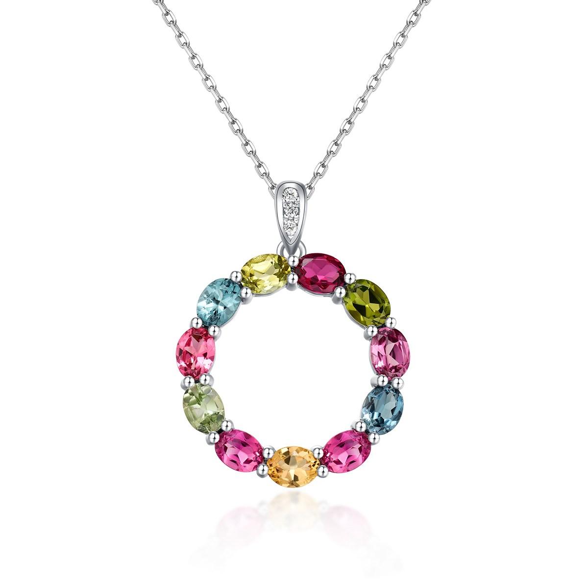 2.25Carat Tourmaline Pendant with Diamond