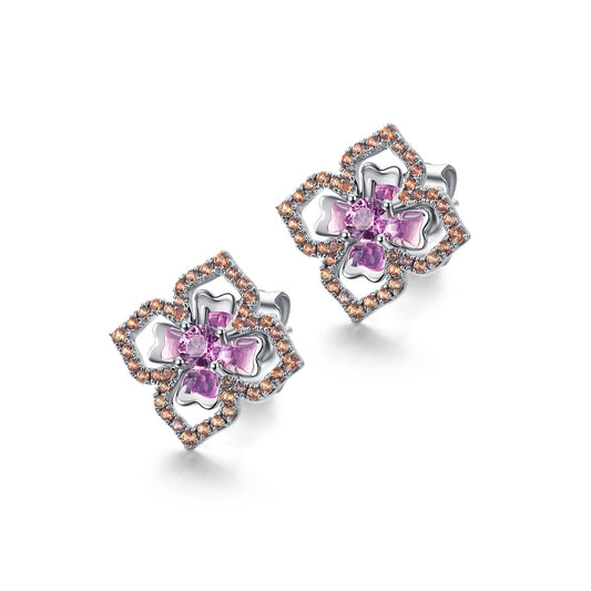 Nature Pink Sapphire Earrings