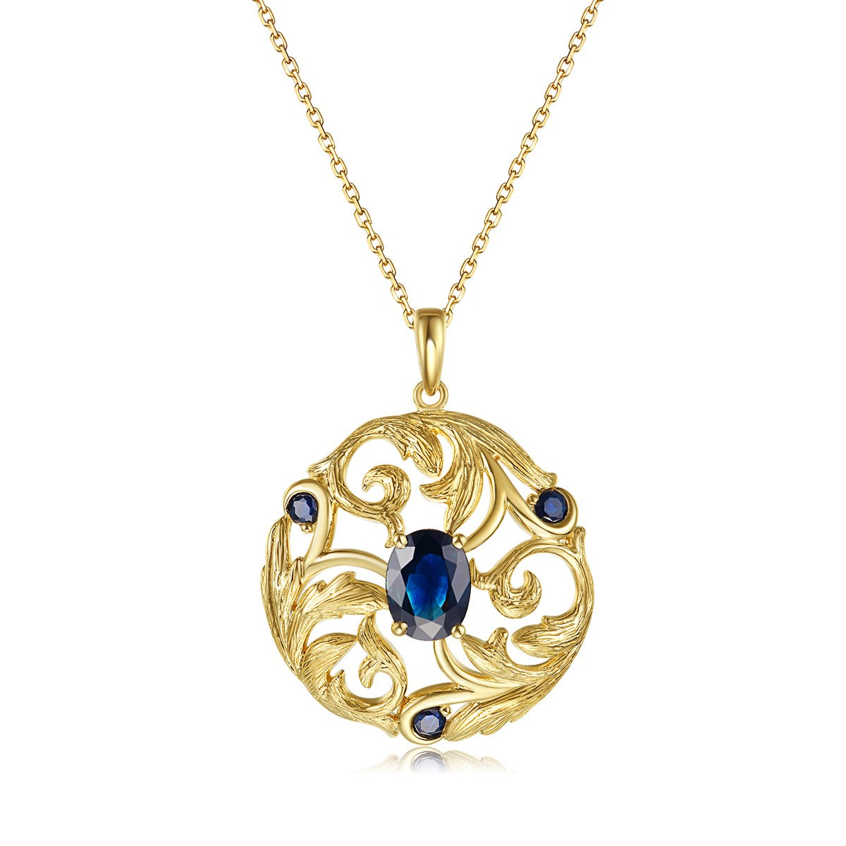 1.657Ct Blue Sapphire Pendant