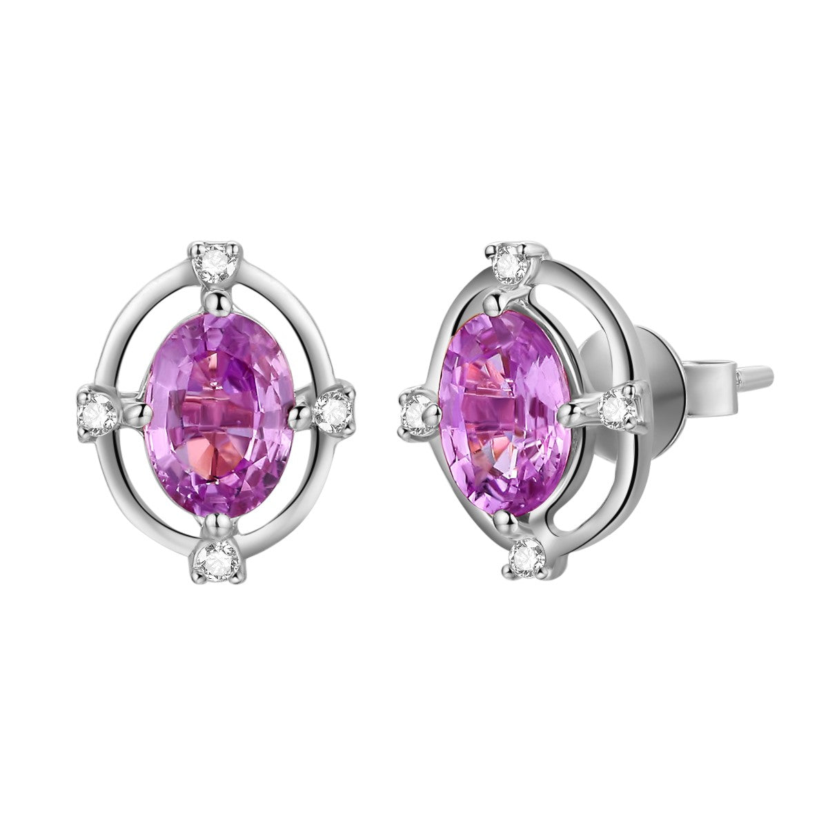 Pink Sapphire Earrings