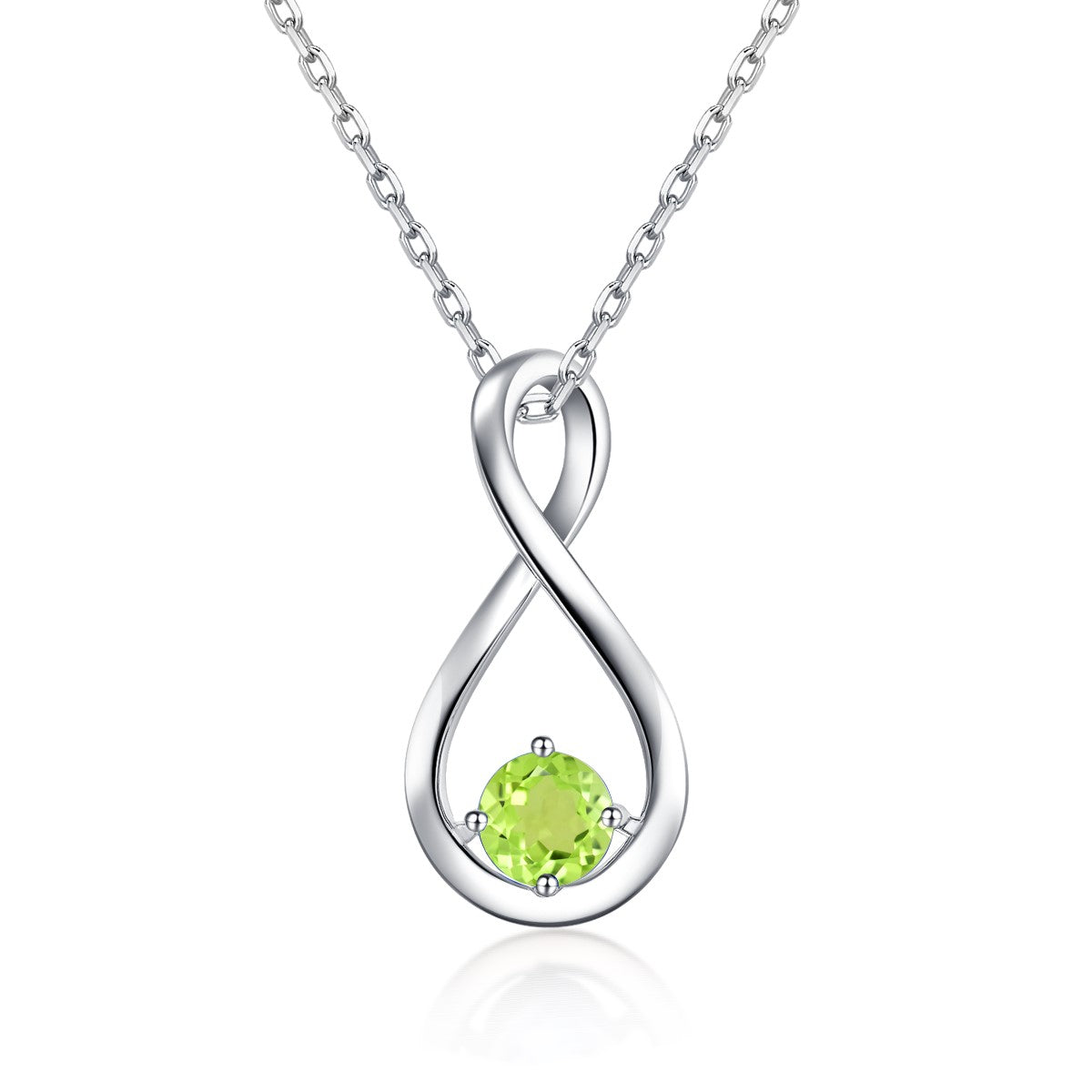 Nature Peridot Pendant Infinity