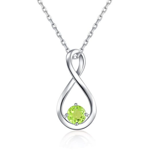 Nature Peridot Pendant Infinity