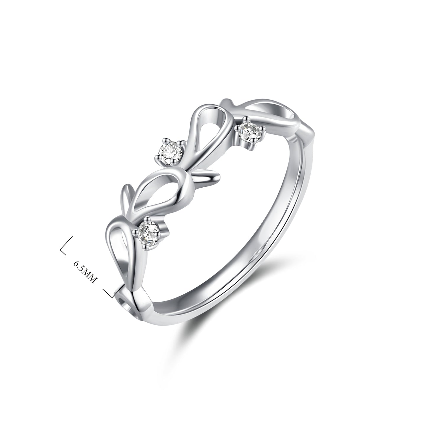 diamond ring set with 18k white gold