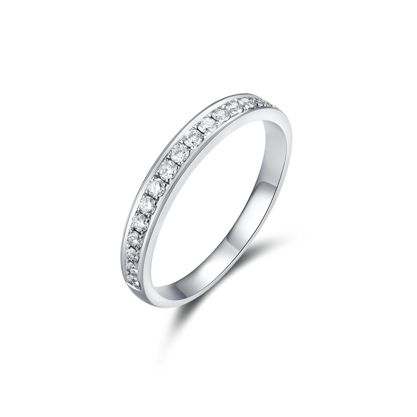 Diamond Ring band set with 18k white gold