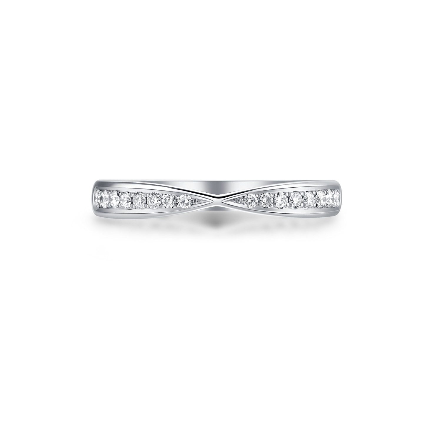 diamond ring set with 18k white gold