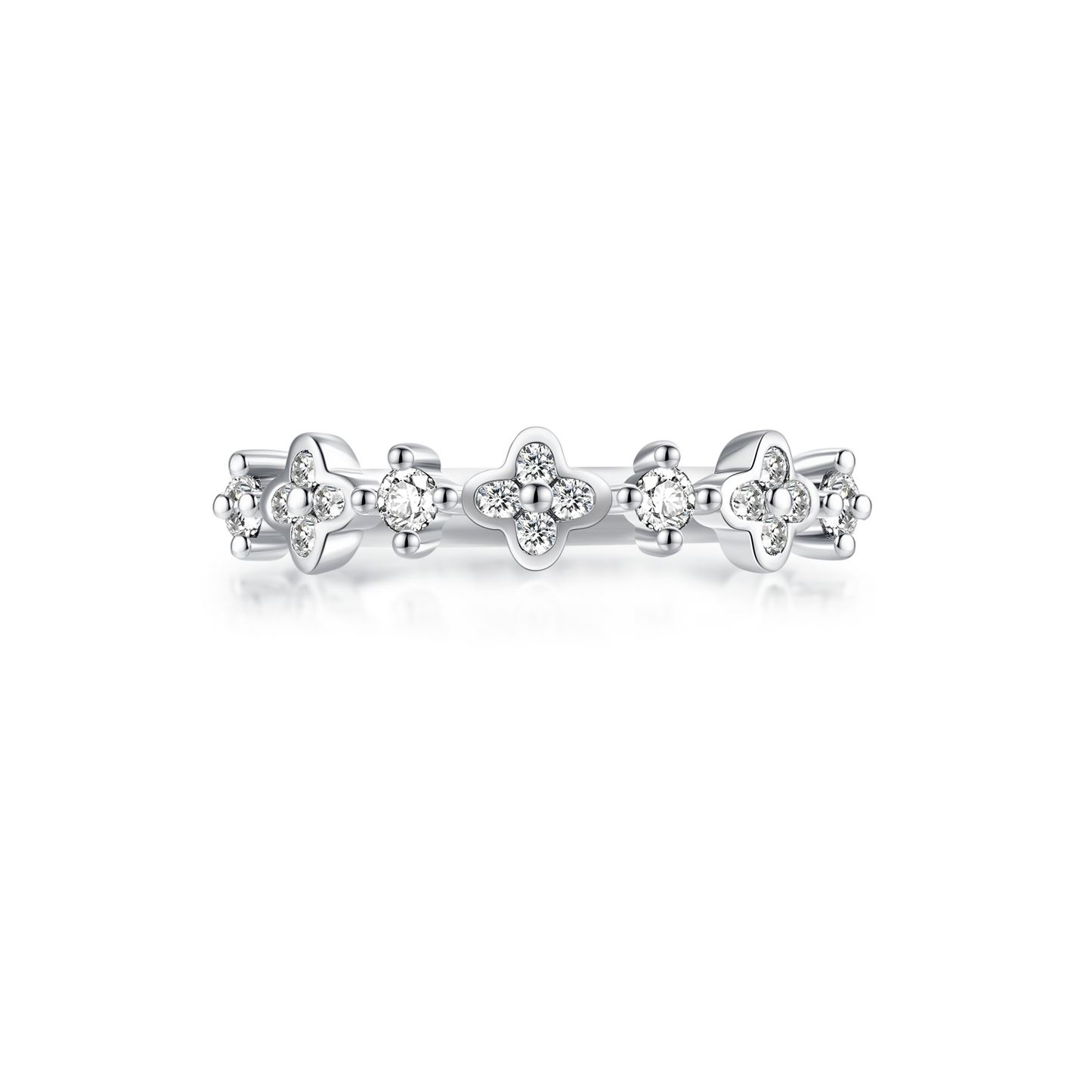 diamond ring set with 18k white gold