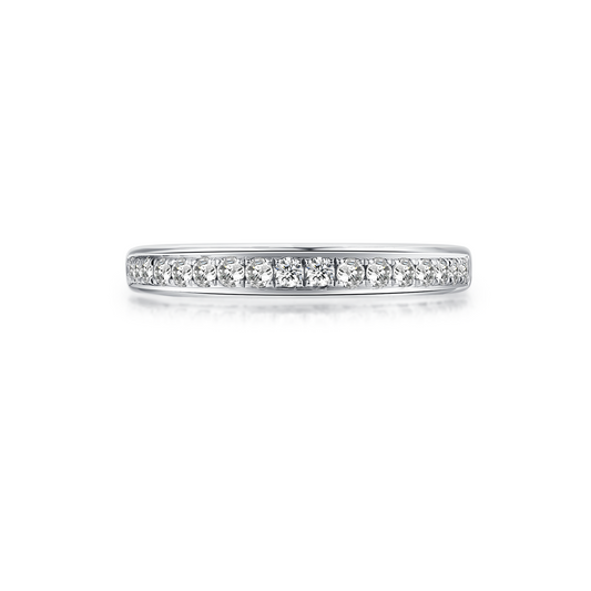 Diamond Ring band set with 18k white gold