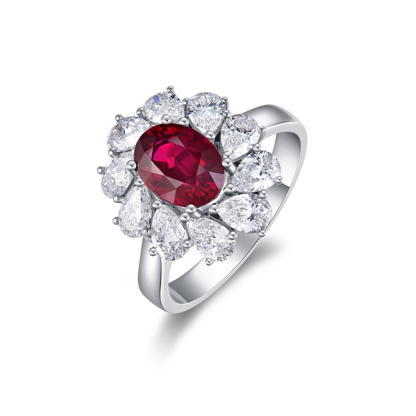 Nature Pigeon Blood Red Ruby Ring