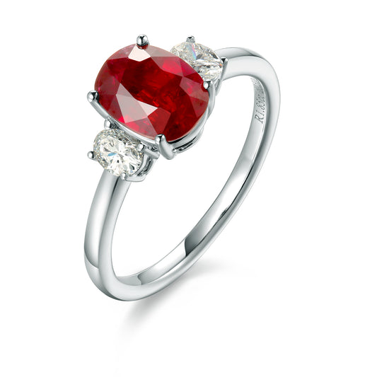 Piegan blood Ruby Ring with Diamond