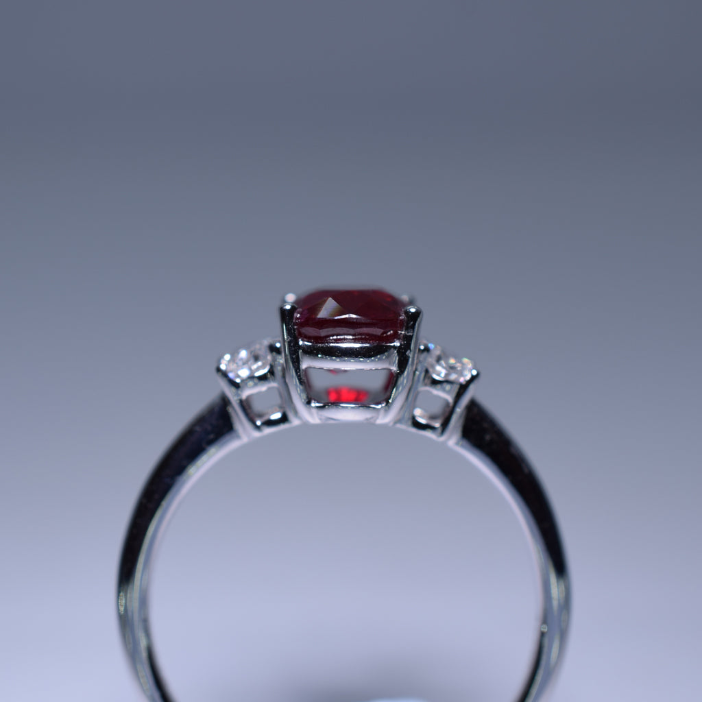 Piegan blood Ruby Ring with Diamond