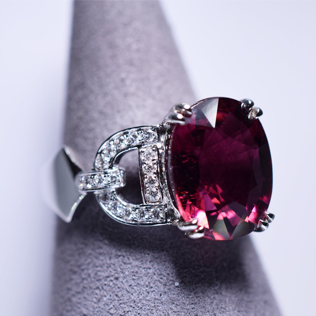 6.36 Ct Pink Tourmaline Ring