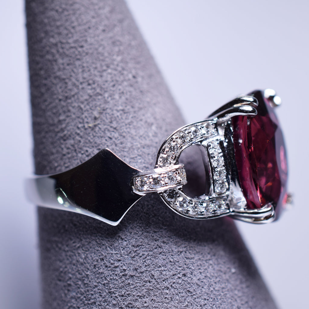 6.36 Ct Pink Tourmaline Ring