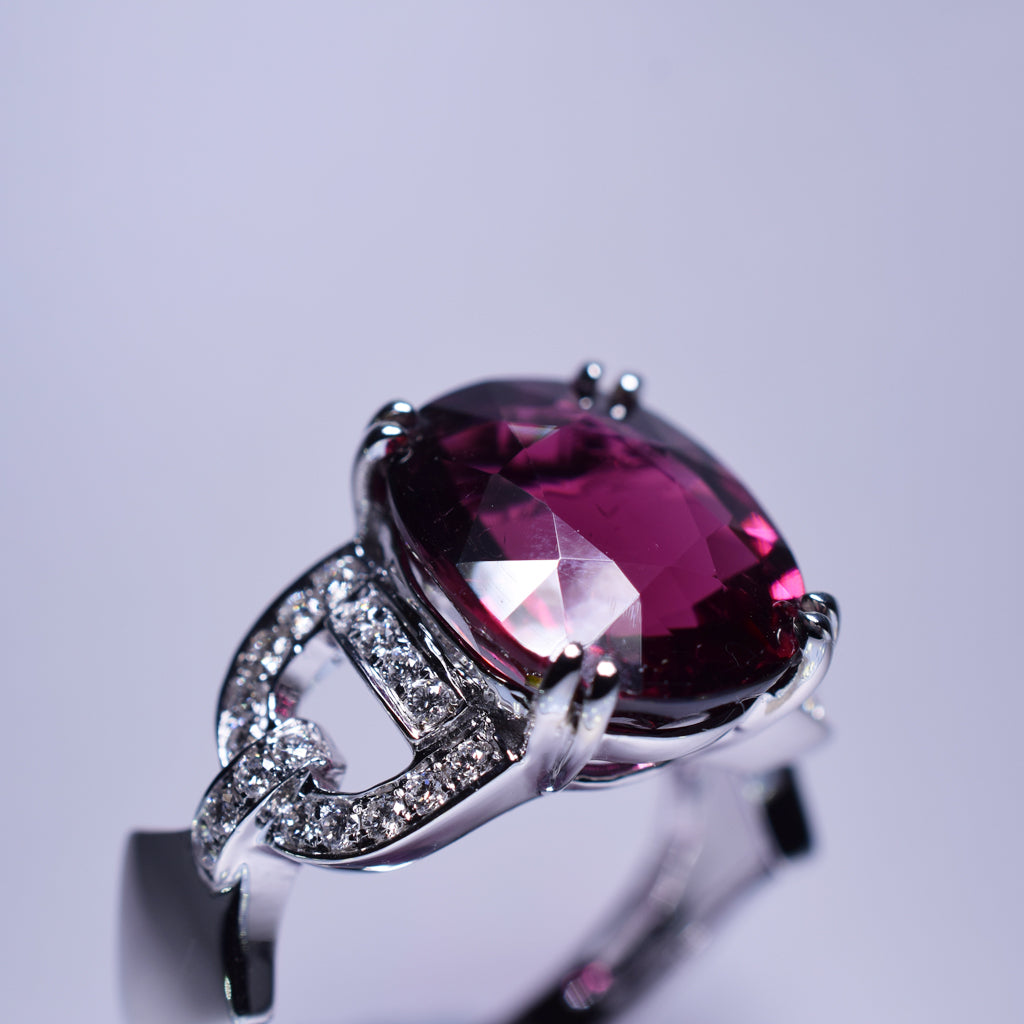 6.36 Ct Pink Tourmaline Ring