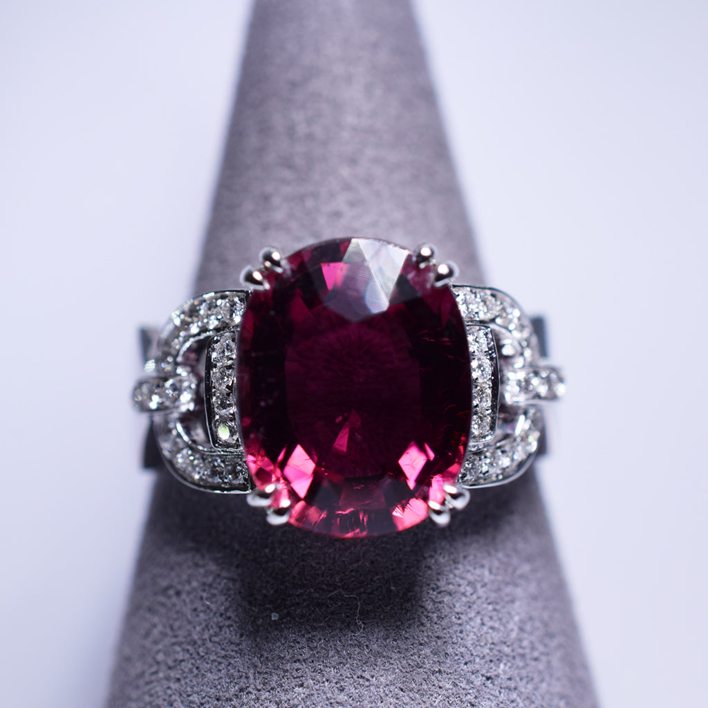 6.36 Ct Pink Tourmaline Ring