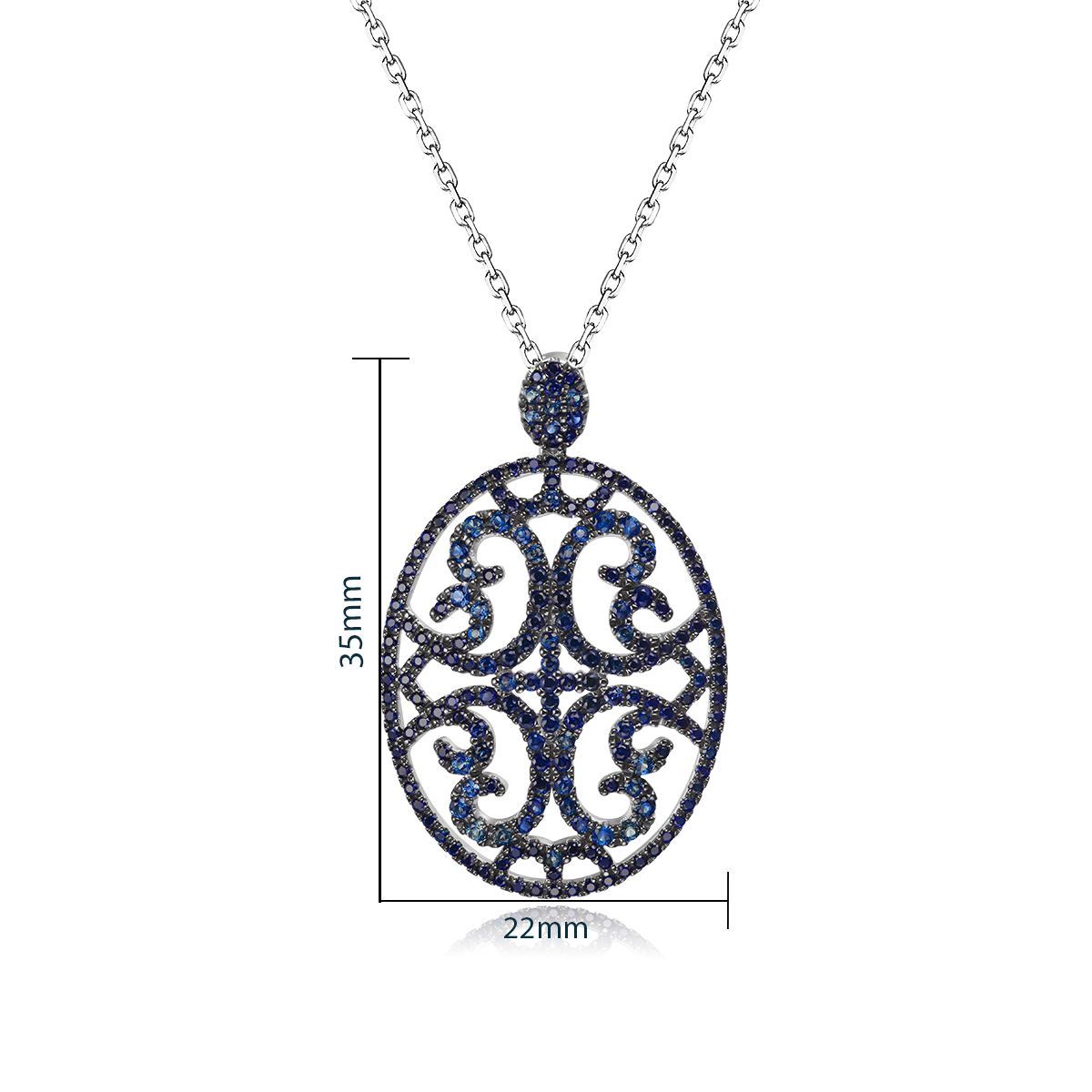 1.742Ct Blue Sapphire Pendant