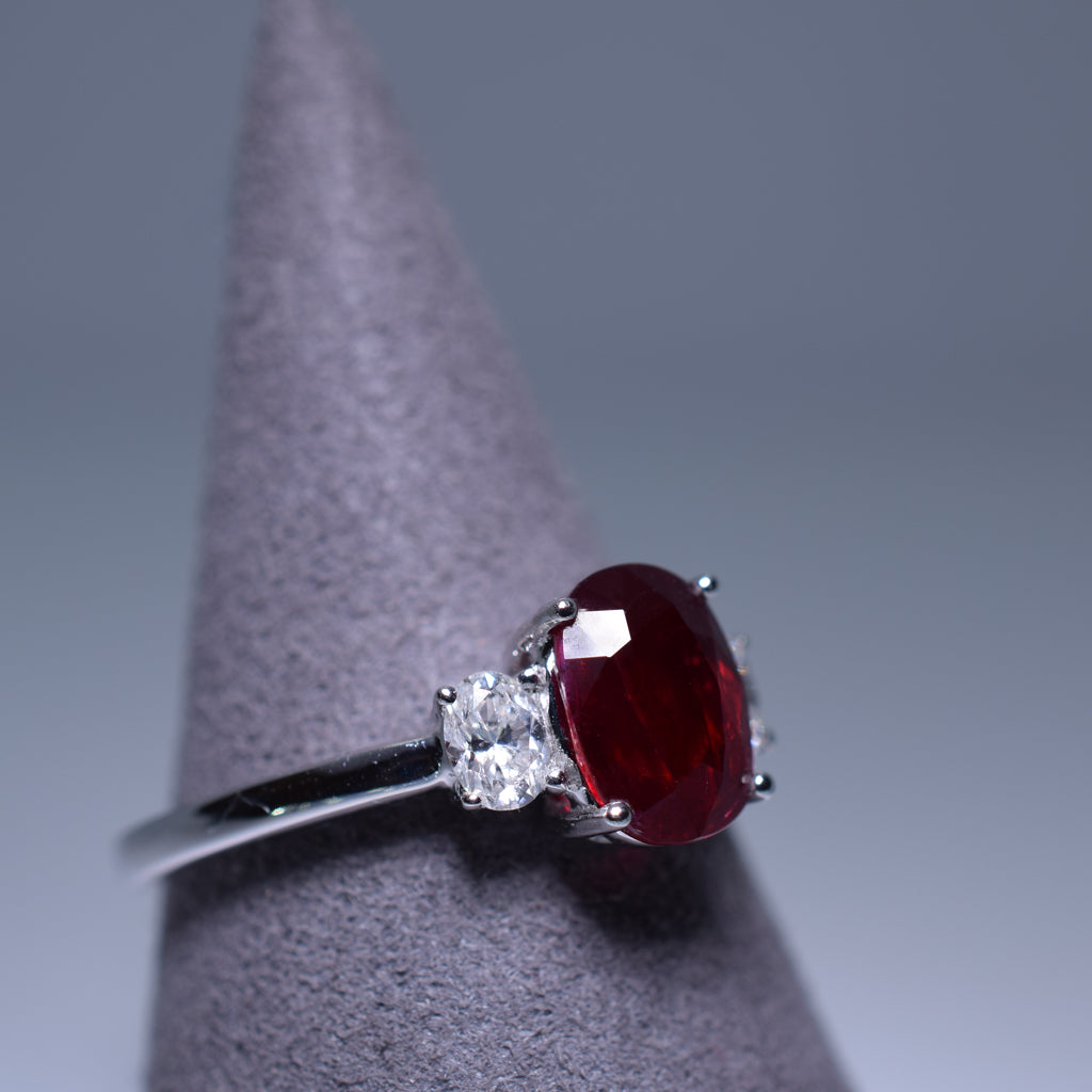 Piegan blood Ruby Ring with Diamond